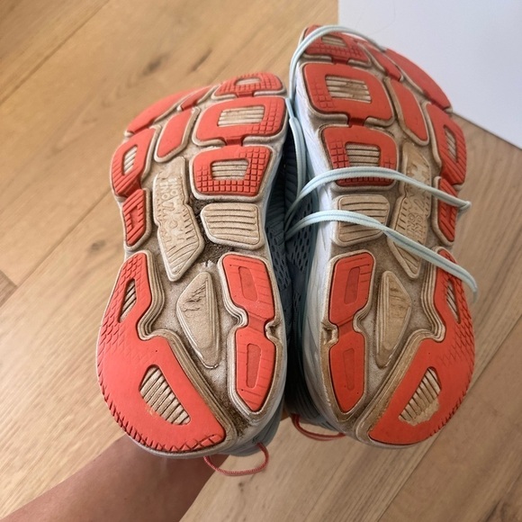 Hoka One One W Bondi 7 Wide Blue White Sneakers 1110531 BFBG Women's US 10D - Picture 5 of 7